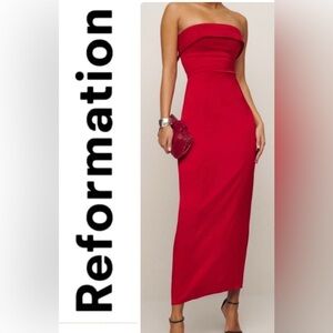 - Reformation Johan Satin Dress- size 12